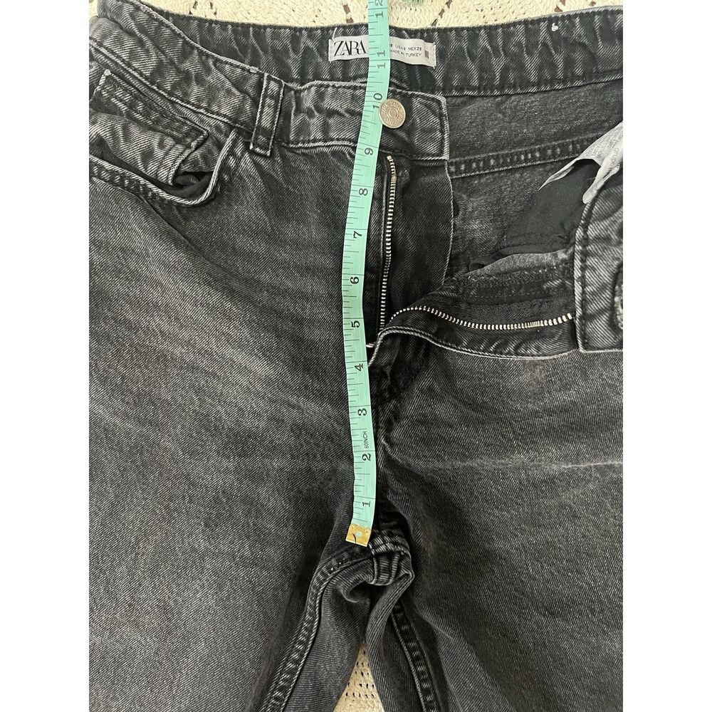 ZARA jeans Woman's Size 6 Black Pants Minimalist 100% Cotton Good Quality - Picture 5 of 9